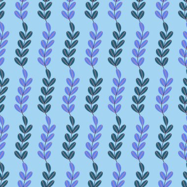 Deniz yosunu ve süsleme temalı bir desen.