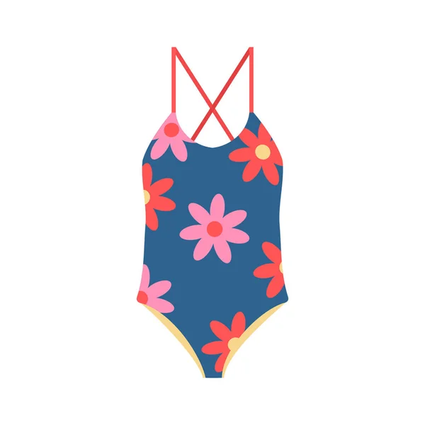 Costume Bagno Compatibile Set Spiaggia Gite Estive Accessori Vacanze Mare — Vettoriale Stock