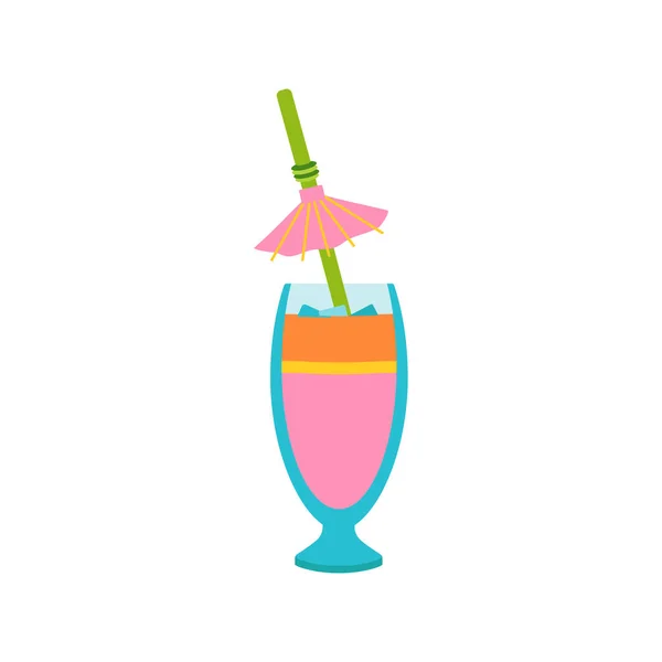 Een Cocktail Strand Set Voor Zomervakanties Vakantie Accessoires Voor Vakantie — Stockvector