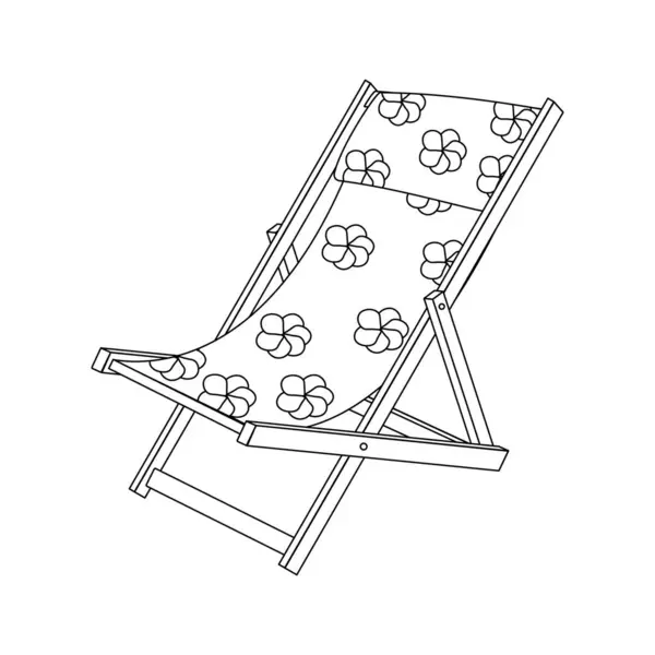 Cadeira Praia Cama Sol Praia Definida Para Viagens Verão Acessórios — Vetor de Stock