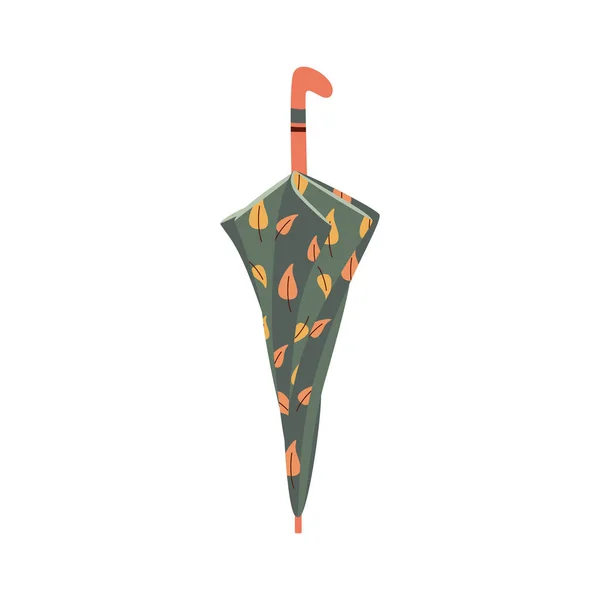 Esernyő Helló Ősz Őszi Szezon Elem Ikon Lapos Vektor Illusztráció — Stock Vector