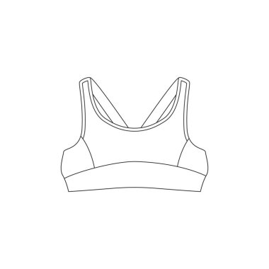 Spor tişörtü, spor giyim. Çeşitli spor aletleri. Fitness envanteri, spor aksesuarları. Çizgi çalışması. Düz vektör çizimi beyaz arkaplanda izole edildi.