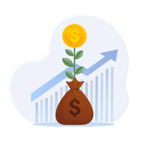 Roi Return Investment Performance Messgröße Für Investierte Kosten Und Gewinneffizienz — Stockvektor