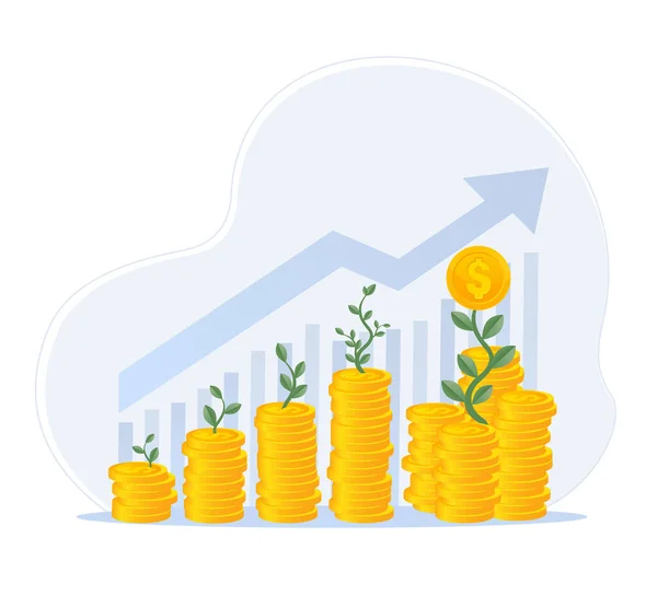 Roi Return Investment Performance Measure Cost Invested Profit Efficiency Business — Stock Vector