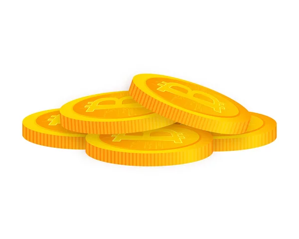 Digitale Brieftasche Bitcoin Kryptowährung Kryptowährung Bitcoin Börse — Stockvektor