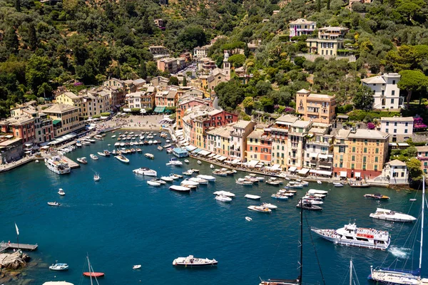 Musim Panas Portofino Italian Riviera Foto Berkualitas Tinggi Stok Lukisan  