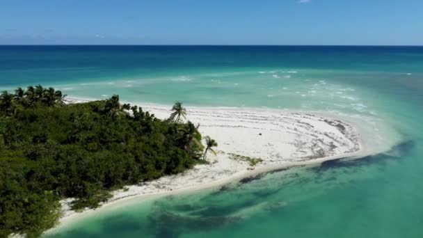 Pohled Ptačí Perspektivy Pláž Tulum Vysoce Kvalitní Záběry — Stock video