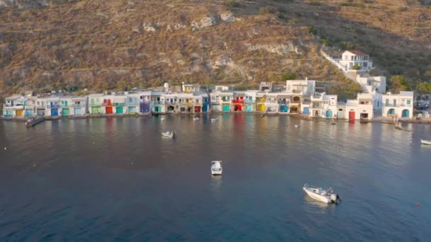 Célèbre Village Pêcheurs Grèce Klima Avec Les Portes Colorées Images — Video