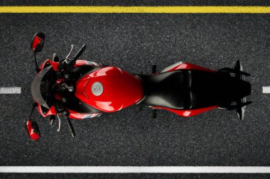 Yakıt enjeksiyon sistemi olan kırmızı spor tipi motosiklet, 250 cc motor, değişken valf etkinleştirmesi ile donatılmış 4 valf..