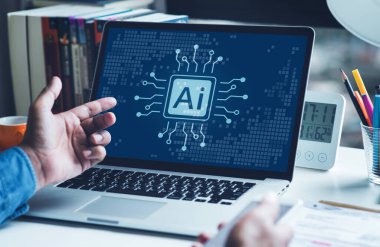 ai Yapay Zeka teknolojisi iş performansı için .globalleşme ve analitik yönetim kavramları
