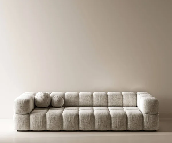 Conceptual Vintage Interior Studio Room Pillows Gray Sofa Creative Composition — Stock Photo, Image