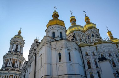 Holy Dormition Cathedral of Ukrainian orthodox church at Pechersk Lavra monastery complex in Kyiv, Ukraine