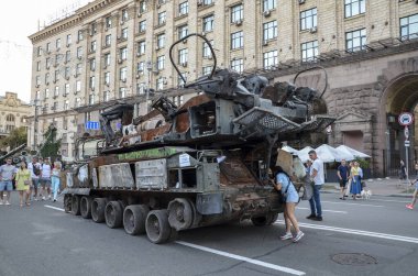 Rus orta menzilli uçaksavar füze sistemi Buk-M Ukrayna Silahlı Kuvvetleri tarafından imha edildi.