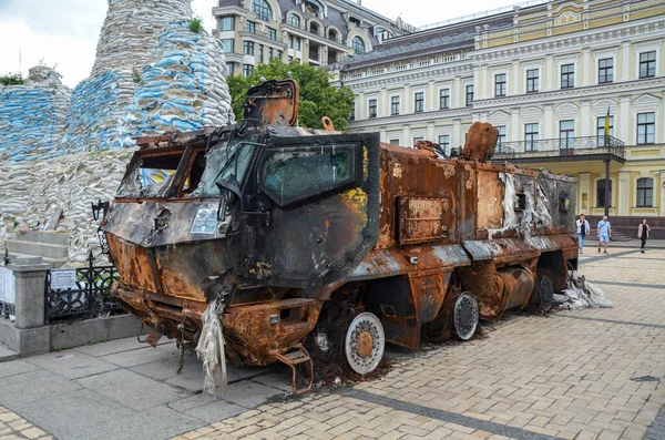 stock image russias Kamaz Typhoon vehicle was destroyed of the Ukrainian Special Operations Forces