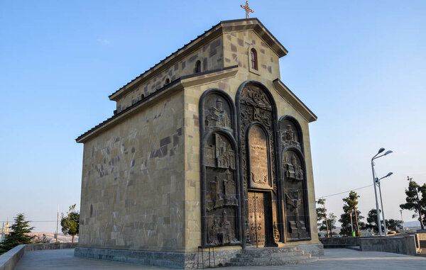 Saint Nino Church located on the hilltop near the Monument of the Chronicle of Georgia in Tbilisi
