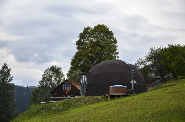 Glamping Luxe Camping Glamour Tente Dôme Avec Une Vue Incroyable — Photo