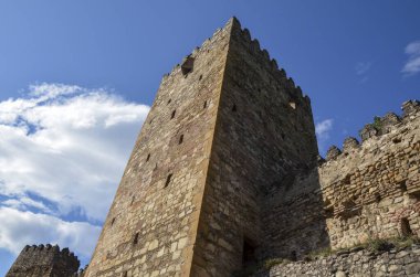 Ananuri Kale Kompleksi 'nin duvar ve kuleleri Gürcistan askeri yolunda Zhinvali barajının yanında yer alıyor. Georgia 'nın en iyi korunmuş kalelerinden biri.