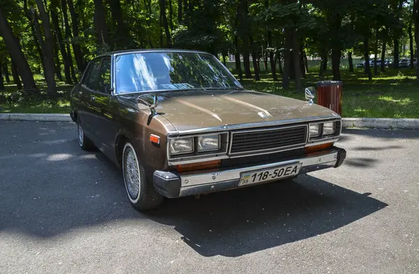 stock image The Datsun Bluebird 810 1978 fifth generation a mid-size car produced by Japanese automaker Datsun from 1977 to 1981