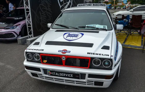 stock image The 1992 Lancia Delta HF Integrale is a Iconic classic five-door Italian hatchback. This model, part of the first generation produced from 1979 to 1994