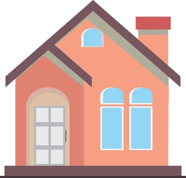 Ev ikonu için ev illüstrasyonu. Düzenlenebilir web sitesi ve uygulaması için vektör ve illüstrasyon.