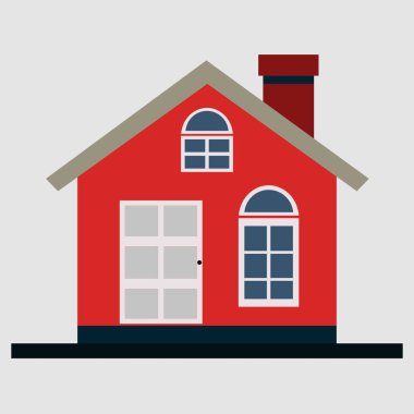 Ev ikonu için ev illüstrasyonu. Düzenlenebilir web sitesi ve uygulaması için vektör ve illüstrasyon.