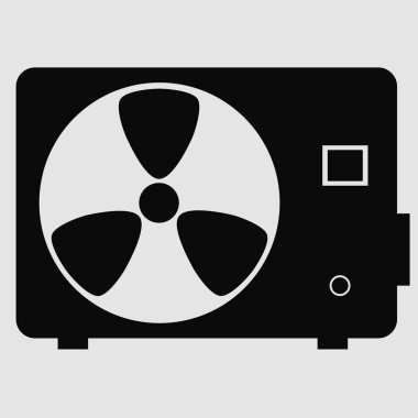 Klima Simgesi Vektör Tasarımı. Arayüz ve web sitesi için AC vektör simgeleri. 