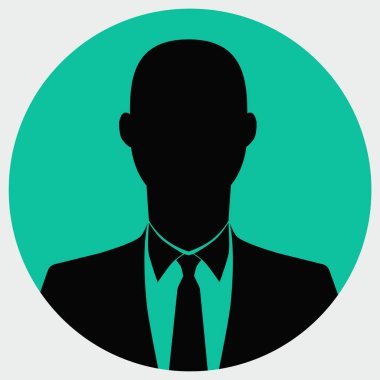 Siyah renkli iş adamı simgesi