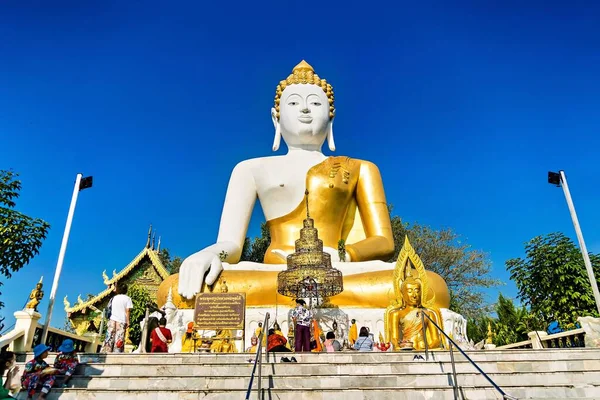 Chiang Mai Thaïlande Décembre 2022 Wat Phara Doi Kham Most — Photo