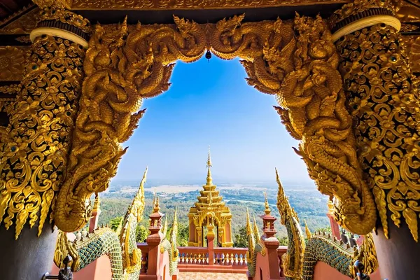 Lampang Thajsko Prosince 2022 Krásný Výhled Neviditelný Chrám Wat Pra — Stock fotografie