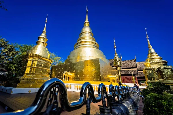 Chiang Mai Tailandia Diciembre 2022 Wat Phra Singh Una Medida —  Fotos de Stock