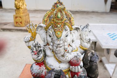 Samut Prakan, Thailand - June, 12, 2024 : Divine Hindu Deity Statue in Thai Temple: A Fusion of Culture and Religion at Samut Prakan, Thailand. clipart