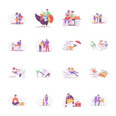 Festival ve Hava Durumu Biçimi Çizimleri 