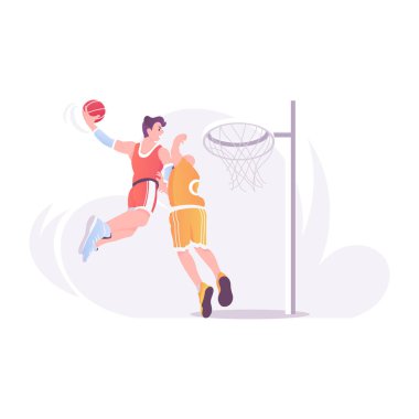 Basketbolun düz bir çizimi
