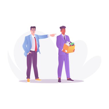 Bir patron çalışanını ortadan kaldırdı, düz bir resim. 