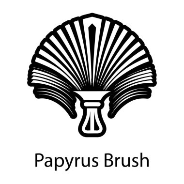 Papirüs fırça simgesi biçiminde 