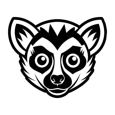 Siyah beyaz bir pandanın başı. Vektör çizimi. beyaz arkaplanda izole