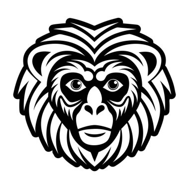 Bir maymun yüzünün vektör çizimi