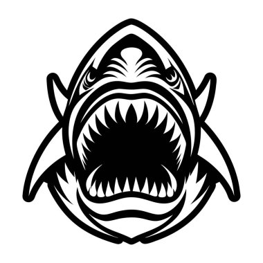 siyah ve beyaz köpekbalığı logosu