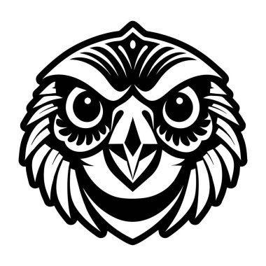 Baykuş vektör simgesi. beyaz arkaplan baykuş tasarımı üzerinde izole edilmiş çizim logosu