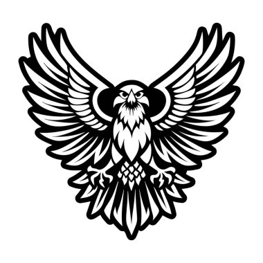 Beyaz arkaplanda izole edilmiş özet biçiminde kanat simgesi.