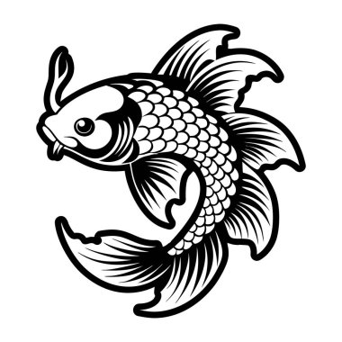 Koi balık vektör çizim