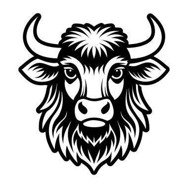 Boğa başı, vektör, illüstrasyon