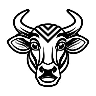 Boğa başlı vektör illüstrasyonu