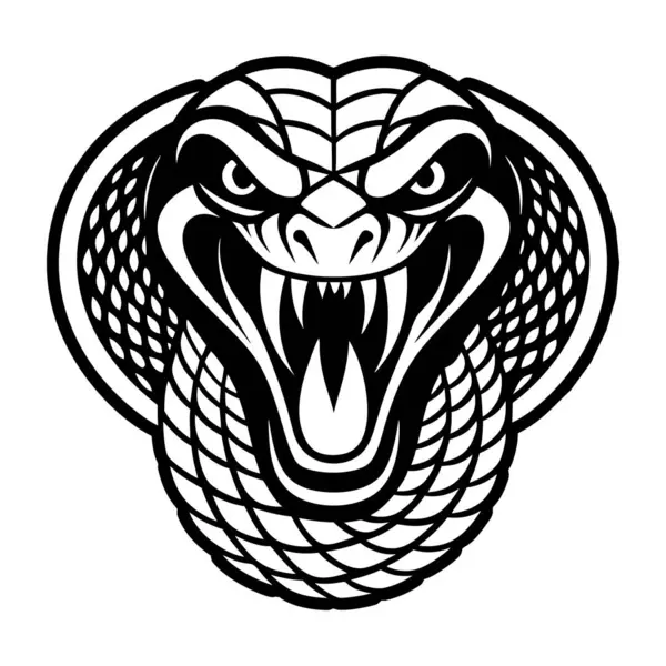 Siyah ve beyaz yılanın vektör çizimi