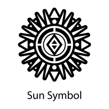 Pentagram vektör katı tasarım, etnik sembolün dolu bir simgesi 