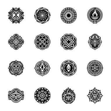 Glyph Biçim Simya ve Sihirli Semboller Simgeleri