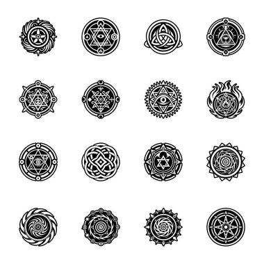 Glyph Biçim Simya ve Sihirli Semboller Simgeleri