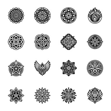 Glyph Biçim Simya ve Sihirli Semboller Simgeleri