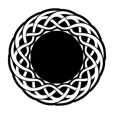 Kelt süsü. Kelt yuvarlak süsü. izole vektör illüstrasyonu.