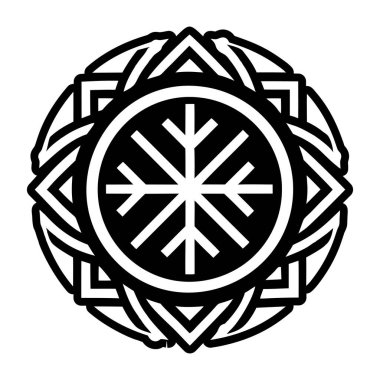 kar Tanesi simgesi vektör çizimi